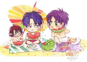 吃瓜过的人绘画,描绘人间百态